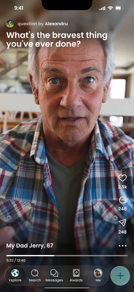 A father answering “What’s the bravest thing you’ve ever done?”